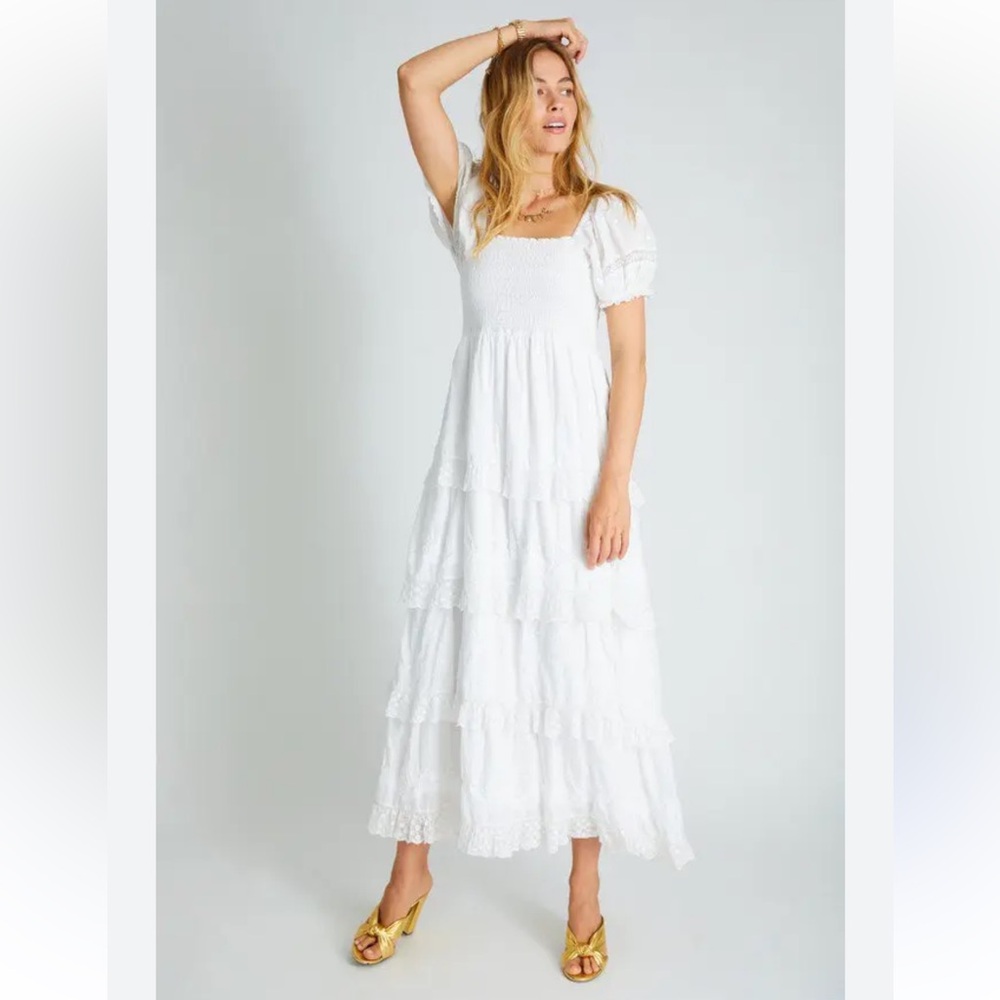 LoveShackFancy Capella Tiered maxi dress